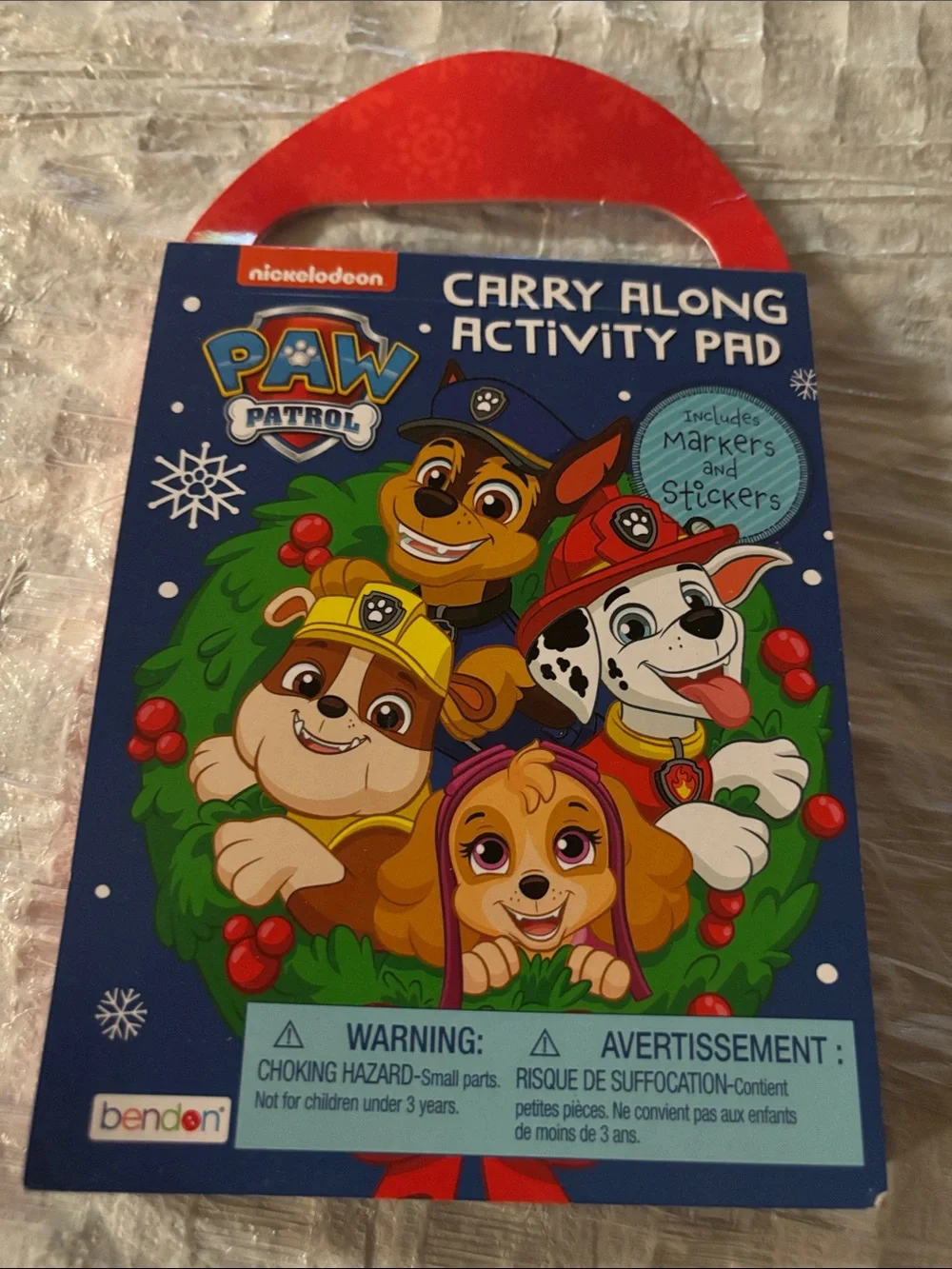 Nickelodeon PAW Patrol Red & Blue Holiday Carry-Along Activity Pad